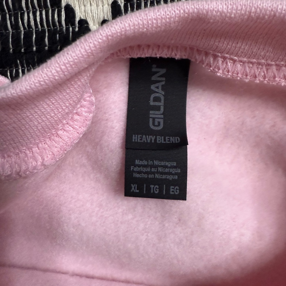 Gildan Pink Merry & Bright Sweatshirt - Picture 2 of 7